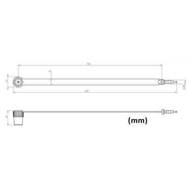 VersaTruck Numbered Fixed Length Security Seal - Dimensions